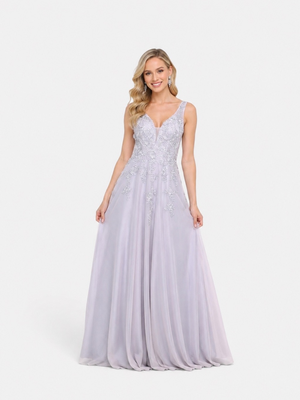 NWT XSCAPE Mesh Embroidered Beaded Bodice Gown | Size 6